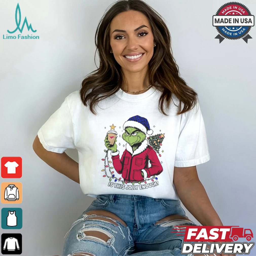 SMU Mustangs x Santa Grinch Is This Jolly Enough Merry Christmas Shirt SMU Mustangs x Santa Grinch Is This Jolly Enough Merry Christmas Shirt