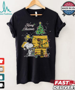 San Diego Padres Merry Christmas With Snoopy Baby T Shirt