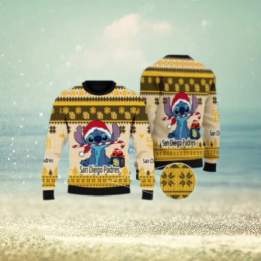 San Diego Padres Ugly Sweater Stitch Candy Cane Christmas