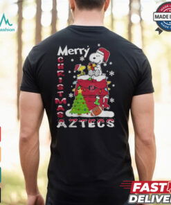 San Diego State Aztecs Snoopy And Woodstock Merry Christmas Shirt