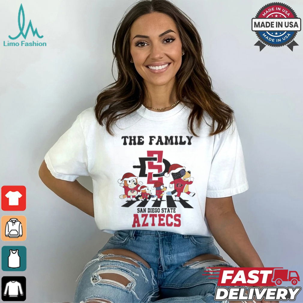 San Diego State Aztecs X Family Bluey Merry Christmas 2024 Shirt San Diego State Aztecs X Family Bluey Merry Christmas 2024 Shirt