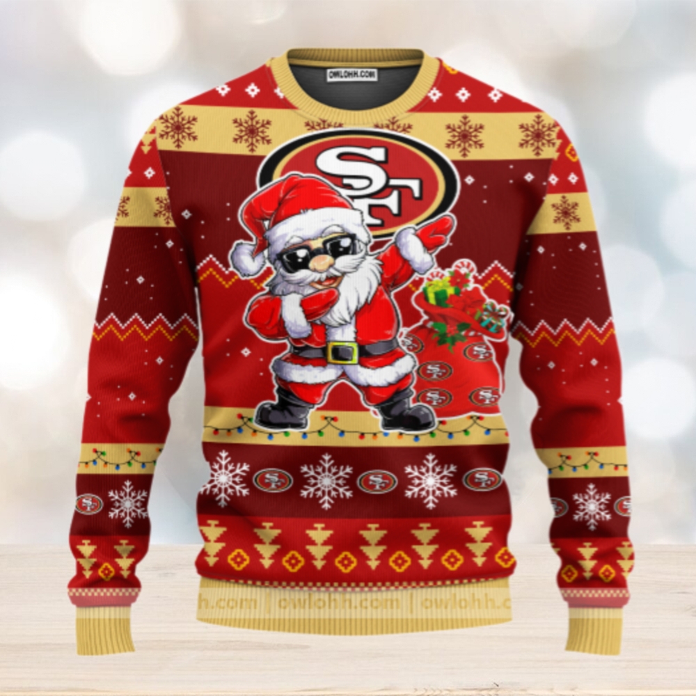 San Francisco 49ers Dabbing Santa Claus Ugly Christmas Sweater San Francisco 49ers Dabbing Santa Claus Ugly Christmas Sweater