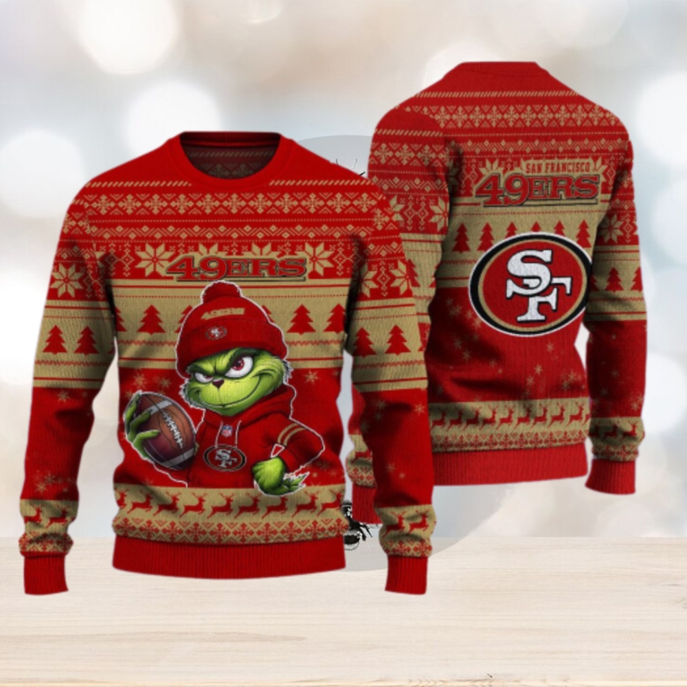 San Francisco 49ers The Grinch Ugly Christmas Sweater NFL Xmas Gift