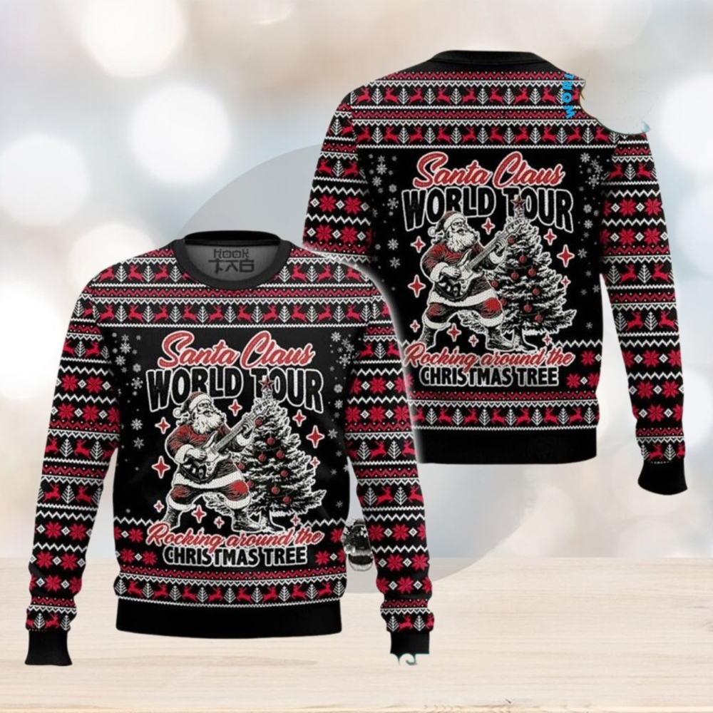Santa Claus World Tour 2024 Ugly Christmas Sweater Santa Claus World Tour 2024 Ugly Christmas Sweater
