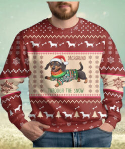 Santa Dachshund Ugly Christmas Sweater