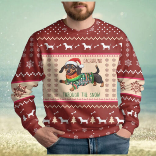 Santa Dachshund Ugly Christmas Sweater