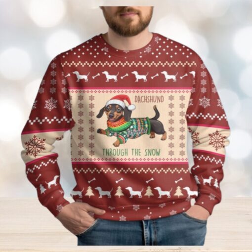 Santa Dachshund Ugly Christmas Sweater