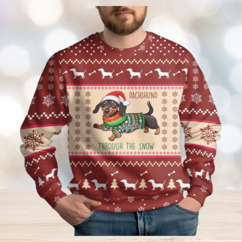 Santa Dachshund Ugly Christmas Sweater Santa Dachshund Ugly Christmas Sweater