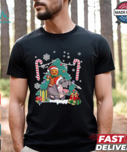 Santa Gingerbread Riding Moo Deng Vintage T Shirt