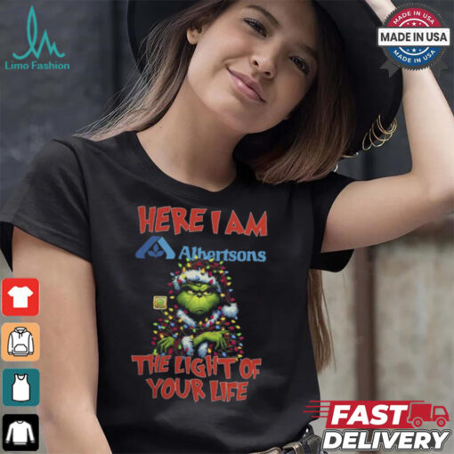 Santa Grinch Here I Am Albertsons The Light Of Your Life Christmas Light Shirt
