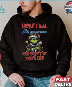 Santa Grinch Here I Am Albertsons The Light Of Your Life Christmas Light Shirt