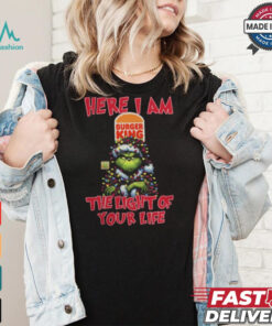 Santa Grinch Here I Am Burger King The Light Of Your Life Christmas Light Shirt