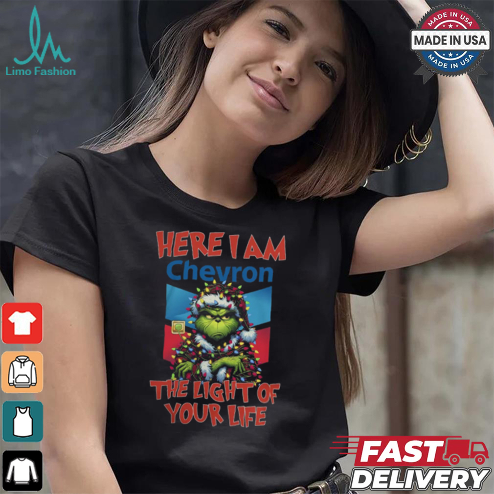 Santa Grinch Here I Am Chevron The Light Of Your Life Christmas Light Shirt Santa Grinch Here I Am Chevron The Light Of Your Life Christmas Light Shirt
