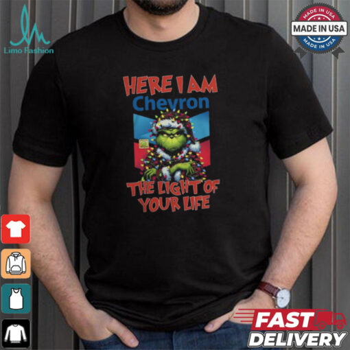 Santa Grinch Here I Am Chevron The Light Of Your Life Christmas Light Shirt