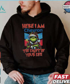 Santa Grinch Here I Am Chevron The Light Of Your Life Christmas Light Shirt