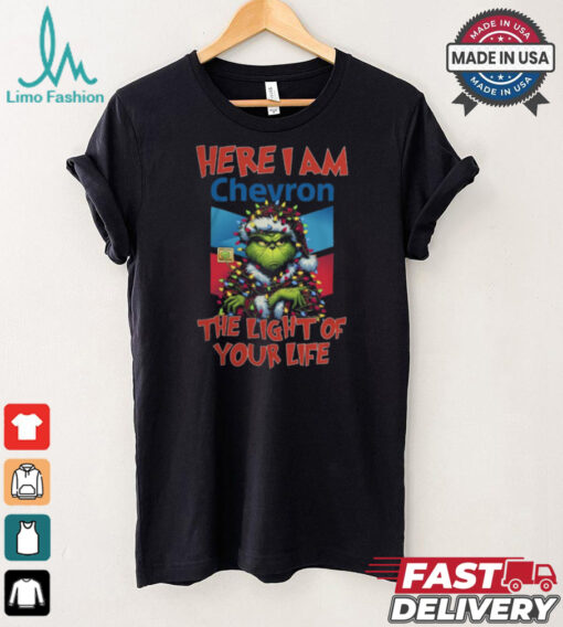 Santa Grinch Here I Am Chevron The Light Of Your Life Christmas Light Shirt