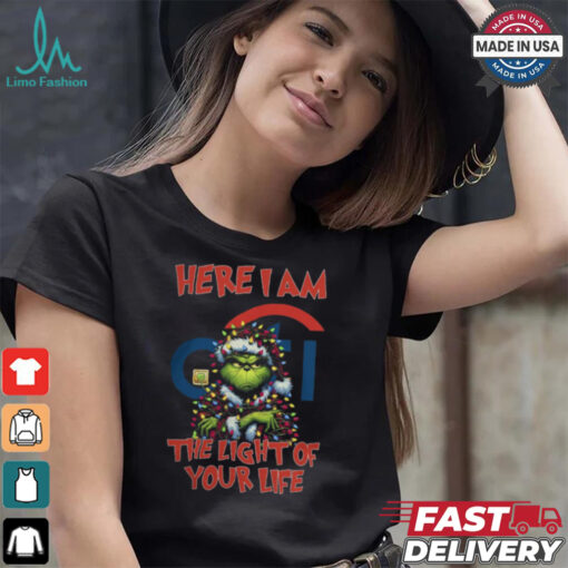 Santa Grinch Here I Am Citi Bank The Light Of Your Life Christmas Light Shirt