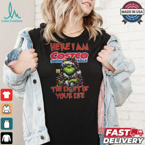 Santa Grinch Here I Am Costco Wholesale The Light Of Your Life Christmas Light Shirt