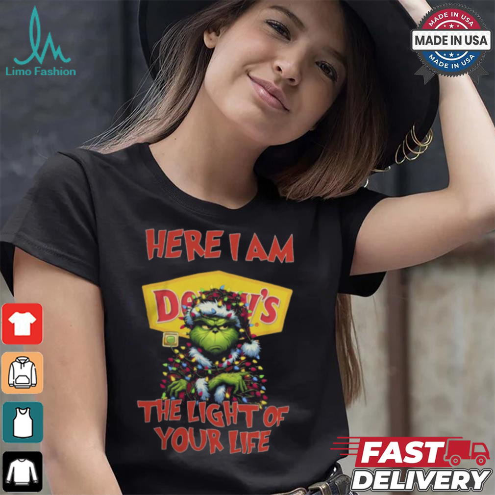 Santa Grinch Here I Am Denny’s The Light Of Your Life Christmas Light Shirt Santa Grinch Here I Am Denny’s The Light Of Your Life Christmas Light Shirt