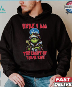 Santa Grinch Here I Am Kroger The Light Of Your Life Christmas Light Shirt