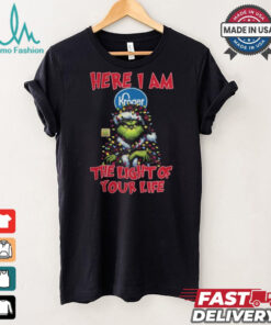 Santa Grinch Here I Am Kroger The Light Of Your Life Christmas Light Shirt