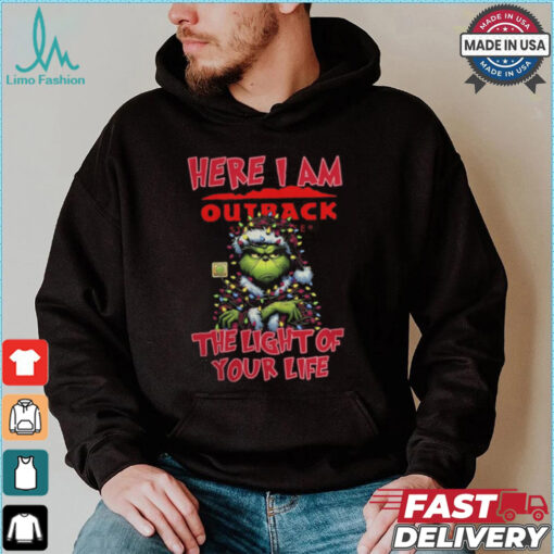 Santa Grinch Here I Am Outback Steakhouse The Light Of Your Life Christmas Light Shirt