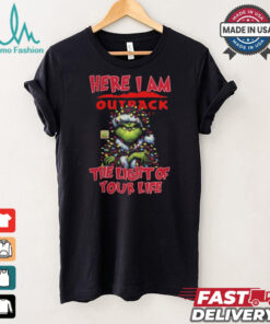 Santa Grinch Here I Am Outback Steakhouse The Light Of Your Life Christmas Light Shirt