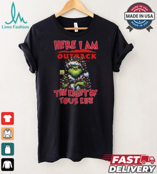 Santa Grinch Here I Am Outback Steakhouse The Light Of Your Life Christmas Light Shirt