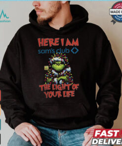 Santa Grinch Here I Am Sam’s Club The Light Of Your Life Christmas Light Shirt