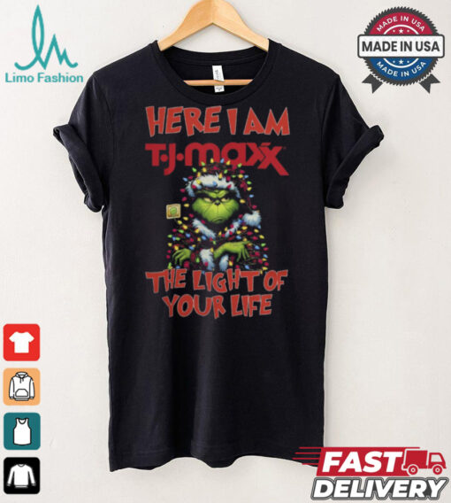 Santa Grinch Here I Am T.J. Maxx The Light Of Your Life Christmas Light Shirt