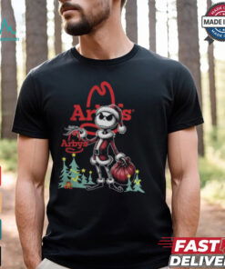 Santa Jack Skellington Arby’s Logo Merry Christmas 2024 Shirt