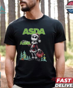 Santa Jack Skellington Asda Logo Merry Christmas 2024 Shirt
