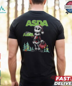 Santa Jack Skellington Asda Logo Merry Christmas 2024 Shirt