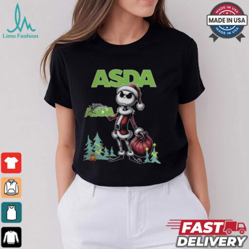 Santa Jack Skellington Asda Logo Merry Christmas 2024 Shirt