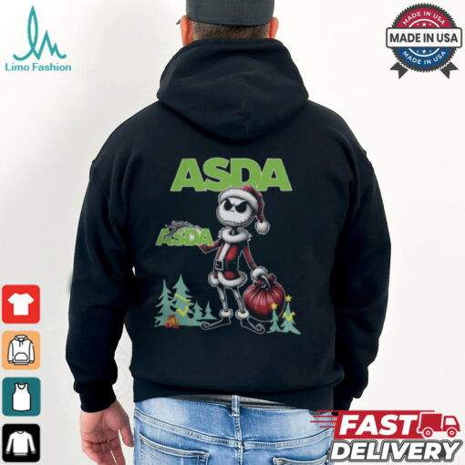 Santa Jack Skellington Asda Logo Merry Christmas 2024 Shirt