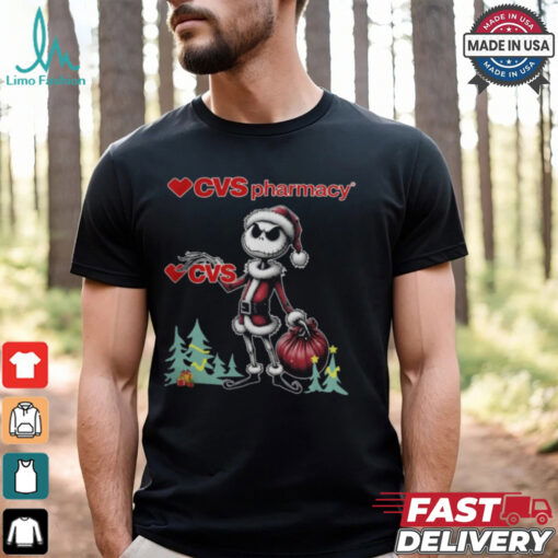 Santa Jack Skellington CVS Pharmacy Logo Merry Christmas 2024 Shirt