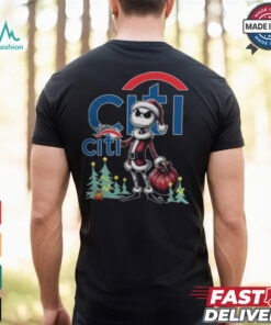Santa Jack Skellington Citi Bank Logo Merry Christmas 2024 Shirt