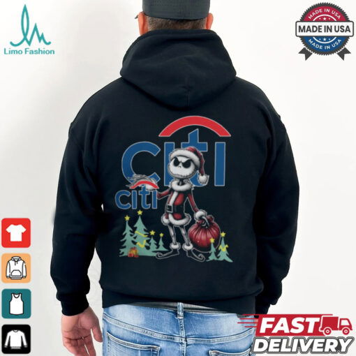 Santa Jack Skellington Citi Bank Logo Merry Christmas 2024 Shirt