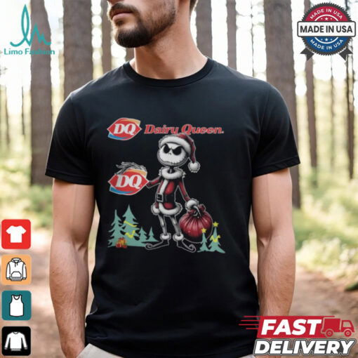 Santa Jack Skellington Dairy Queen Logo Merry Christmas 2024 Shirt