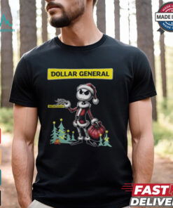 Santa Jack Skellington Dollar General Logo Merry Christmas 2024 Shirt