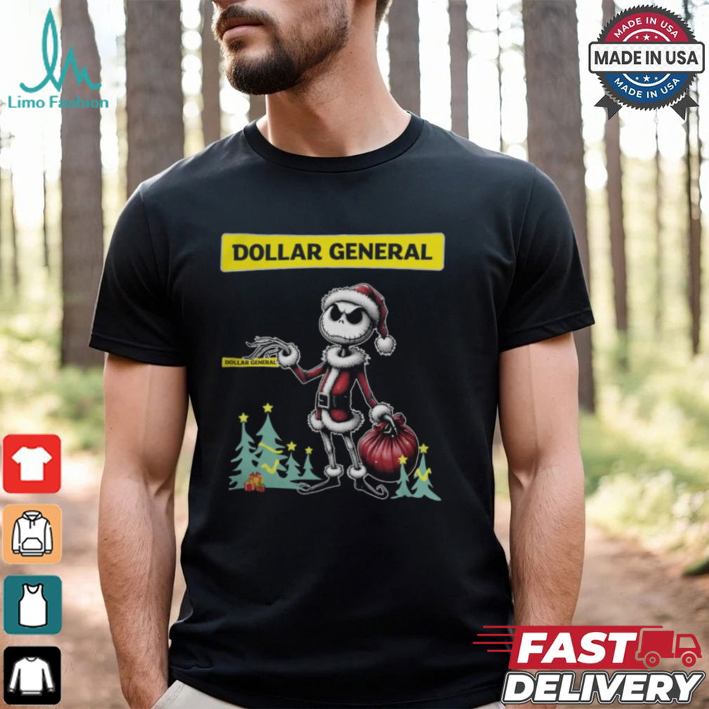 Santa Jack Skellington Dollar General Logo Merry Christmas 2024 Shirt Santa Jack Skellington Dollar General Logo Merry Christmas 2024 Shirt