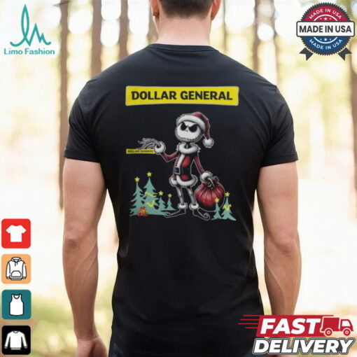 Santa Jack Skellington Dollar General Logo Merry Christmas 2024 Shirt