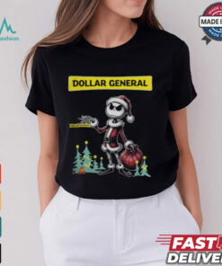 Santa Jack Skellington Dollar General Logo Merry Christmas 2024 Shirt