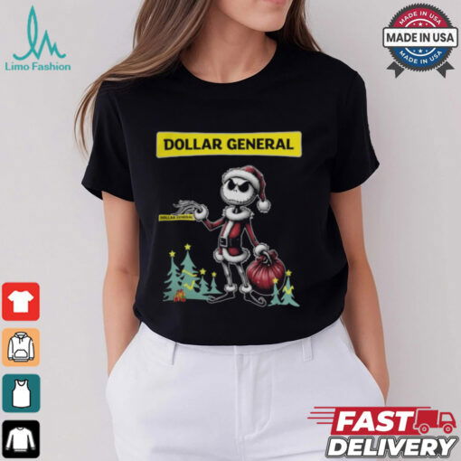 Santa Jack Skellington Dollar General Logo Merry Christmas 2024 Shirt