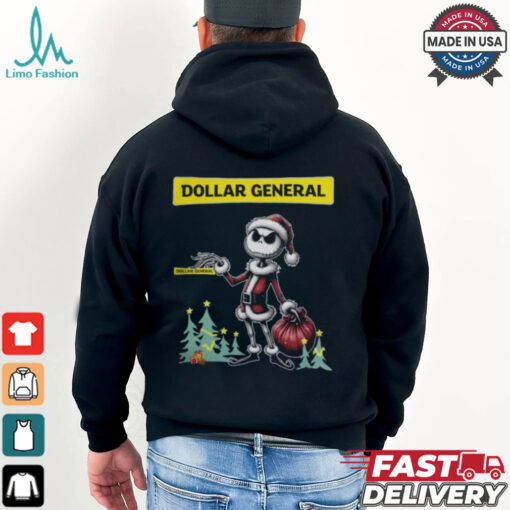 Santa Jack Skellington Dollar General Logo Merry Christmas 2024 Shirt