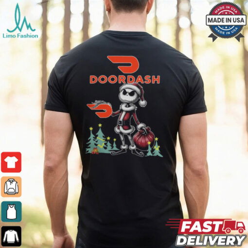 Santa Jack Skellington Doordash Logo Merry Christmas 2024 Shirt