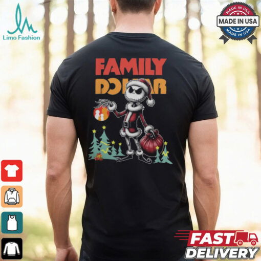 Santa Jack Skellington Family Dollar Logo Merry Christmas 2024 Shirt