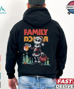 Santa Jack Skellington Family Dollar Logo Merry Christmas 2024 Shirt