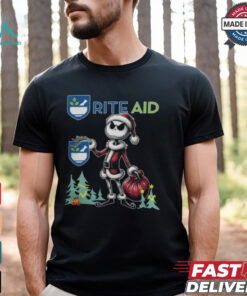 Santa Jack Skellington Rite Aid Logo Merry Christmas 2024 Shirt