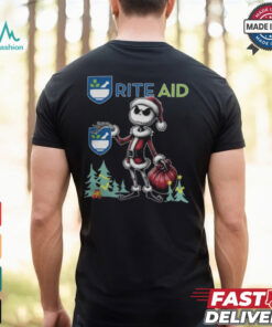 Santa Jack Skellington Rite Aid Logo Merry Christmas 2024 Shirt